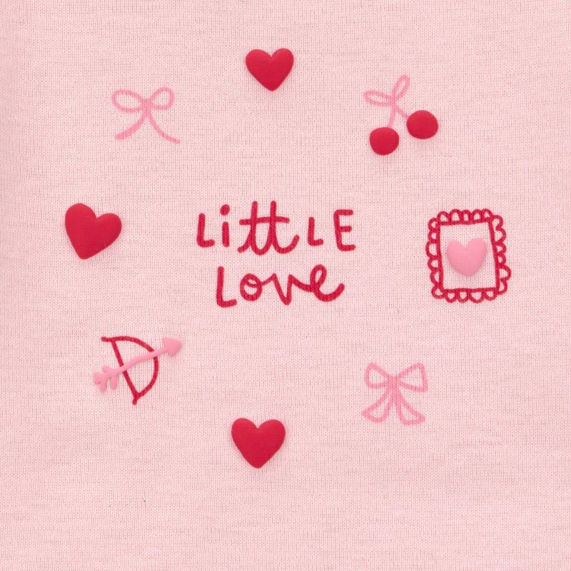 slide 2 of 3, Carter's Just one you® Baby Girls' 2pc Valentines Day Little Love Bodysuit and Pull-On Pants Set - Pink Newborn, 2 ct