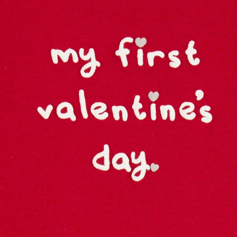 slide 3 of 3, Carter's Just one you® Baby 2pk My First Valentines Day Bodysuit - Red/White 6M, 2 ct
