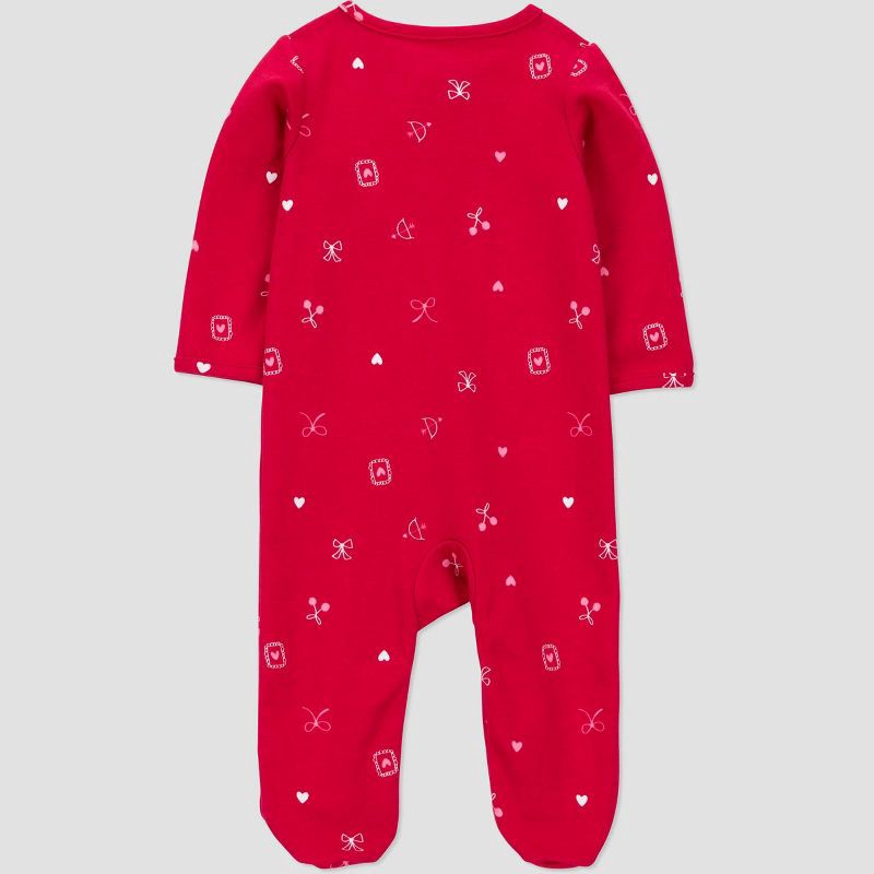 slide 4 of 4, Carter's Just one you® Baby Girls' Valentine's Day Sleep N' Play with Headband - Red 6M, 1 ct