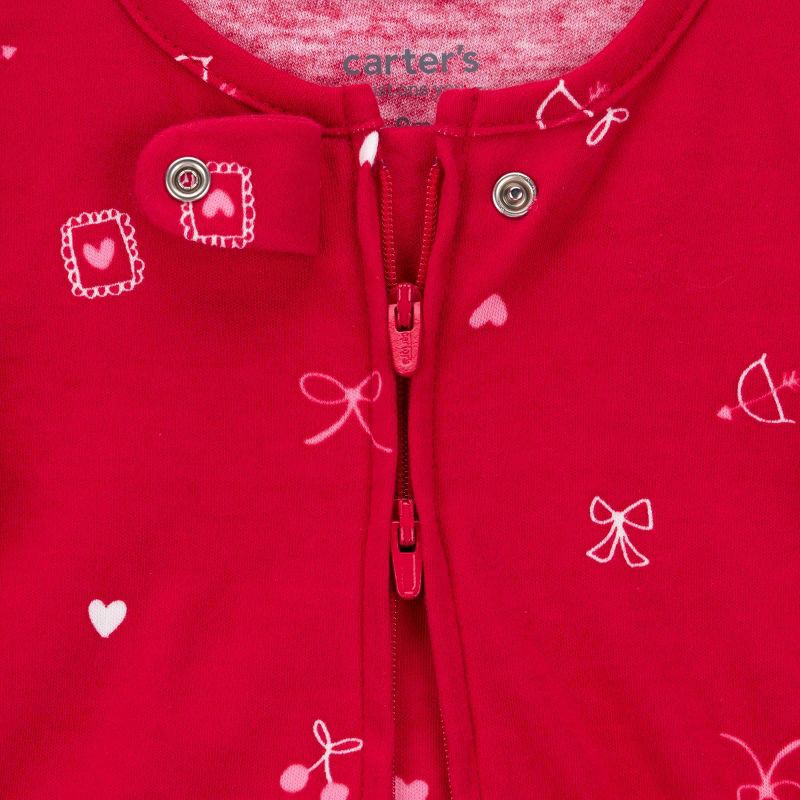 slide 3 of 4, Carter's Just one you® Baby Girls' Valentine's Day Sleep N' Play with Headband - Red 9M, 1 ct