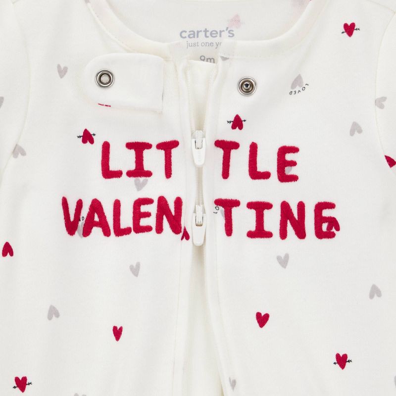 slide 2 of 4, Carter's Just One You® Baby Boys' Little Valentine Sleep N' Play with Hat - White Newborn, 1 ct