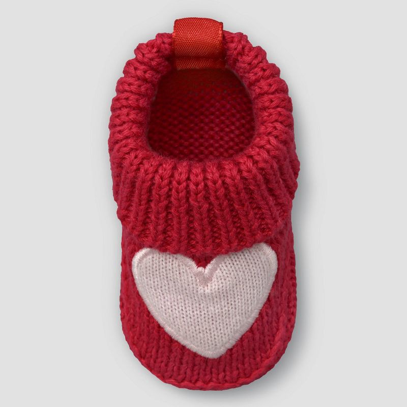 slide 3 of 5, Carter's Just One You® Baby Valentines Day Booties - Red Newborn, 1 ct