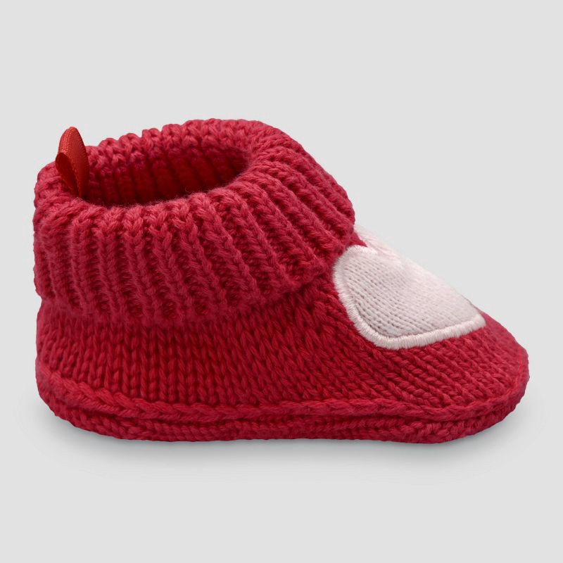 slide 4 of 5, Carter's Just One You® Baby Valentines Day Booties - Red Newborn, 1 ct