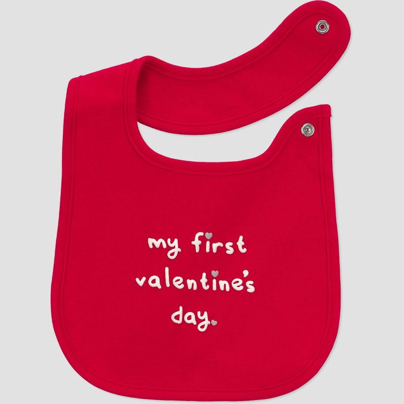 slide 2 of 3, Carter's Just one you® Baby My 1st Valentines Day Bib - Red, 1 ct