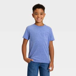 Boys' Short Sleeve Pocket T-Shirt - Cat & Jack™ Cobalt Blue M