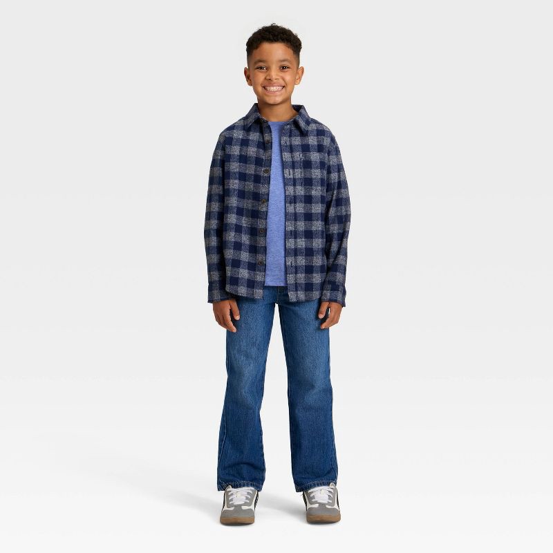 slide 3 of 3, Boys' Short Sleeve Pocket T-Shirt - Cat & Jack™ Cobalt Blue L, 1 ct