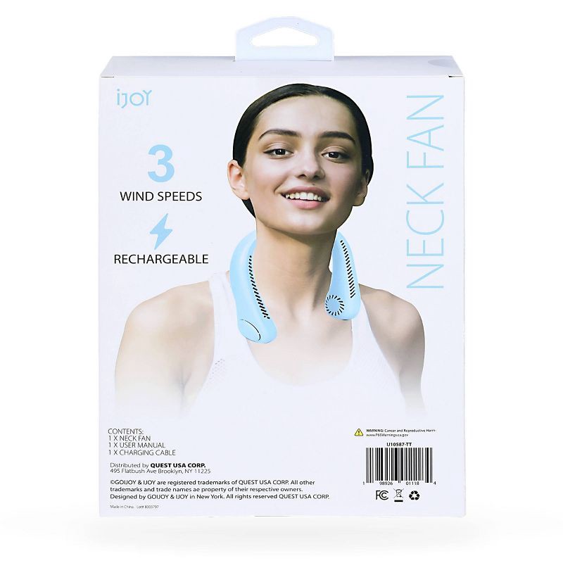 slide 5 of 8, IJoy Cool Down Portable Neck Fan - Blue, 1 ct