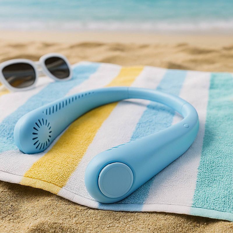 slide 6 of 8, IJoy Cool Down Portable Neck Fan - Blue, 1 ct