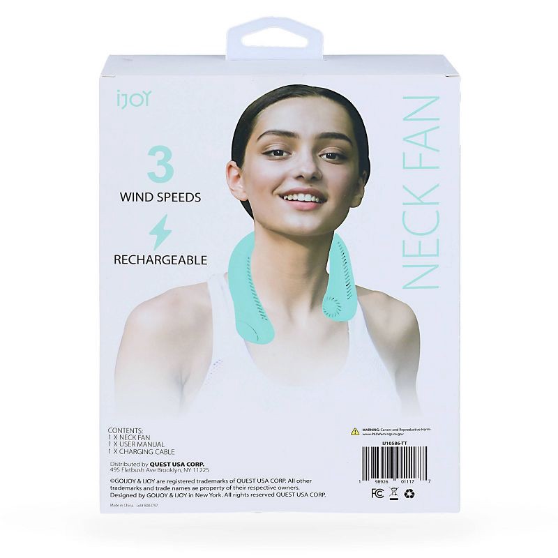 slide 5 of 6, IJoy Cool Down Portable Neck Fan - Teal, 1 ct