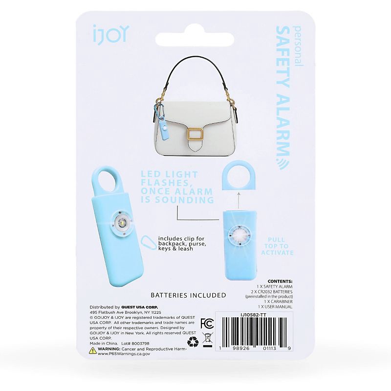 slide 5 of 6, IJoy Personal Safety Alarm - Blue, 1 ct