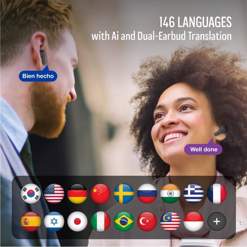 slide 7 of 11, Verse.ai Language Translation Earbuds - White, 1 ct