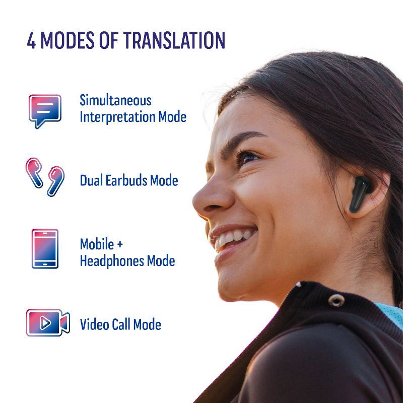 slide 11 of 11, Verse.ai Language Translation Earbuds - White, 1 ct
