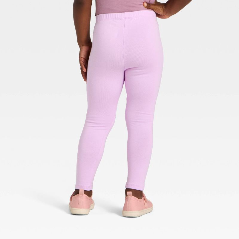 slide 2 of 3, Toddler Girls' Solid Knit Leggings - Cat & Jack™ Lilac Purple 2T, 1 ct