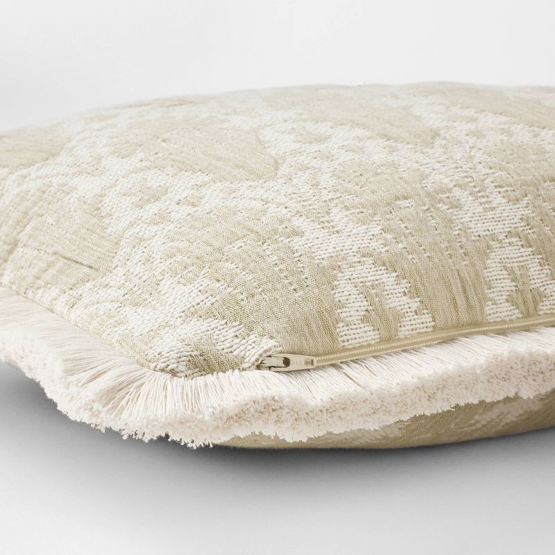 slide 4 of 4, Threshold designed w/Studio McGee Lumbar Woven Shell Block with Fringe Edge Throw Pillow Natural - Threshold™ designed with Studio McGee, 1 ct