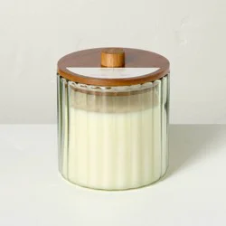 Hearth & Hand with Magnolia 2 Wick Glass with Wooden Lid Pomelo Jar Candle Light Green 12oz - Hearth & Hand™ with Magnolia