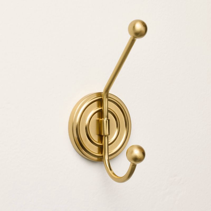 slide 1 of 3, Hearth & Hand with Magnolia Wall Hook Brass - Hearth & Hand™ with Magnolia, 1 ct