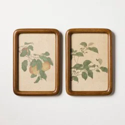 Hearth & Hand with Magnolia 2pk 7"x10" Leafy Fruit Set Wall Art Framed - Hearth & Hand™ with Magnolia