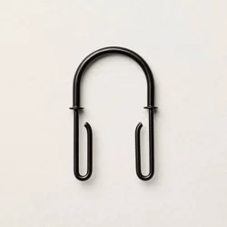 Hearth & Hand with Magnolia 12pc Shower Curtain and Liner Hooks Black - Hearth & Hand™ with Magnolia