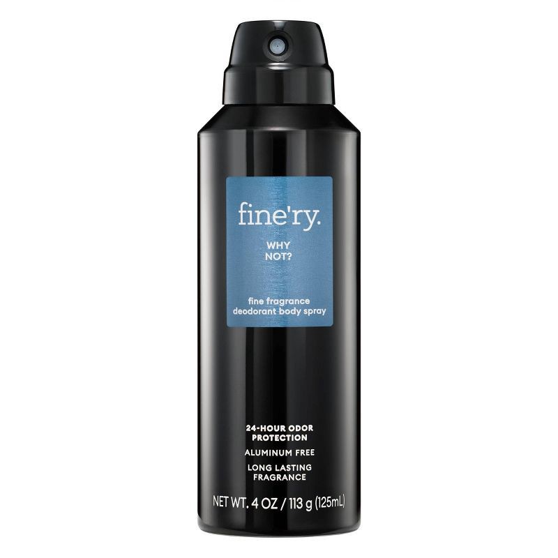 slide 1 of 5, fine'ry. Men's Deodorant Spray - Why Not? - 4oz, 4 oz