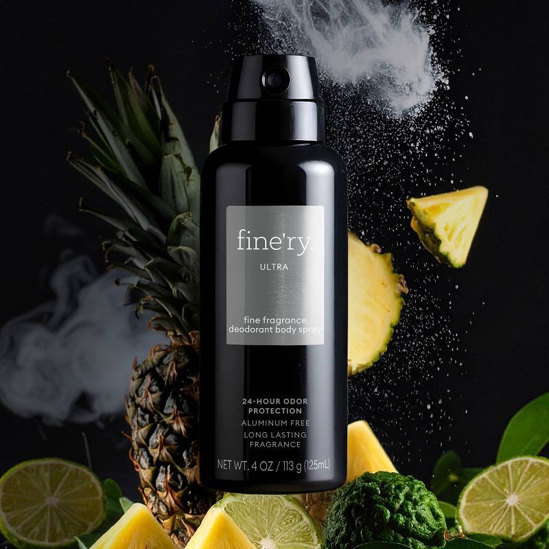 slide 2 of 5, fine'ry. Men's Deodorant Spray - Ultra - 4oz, 4 oz