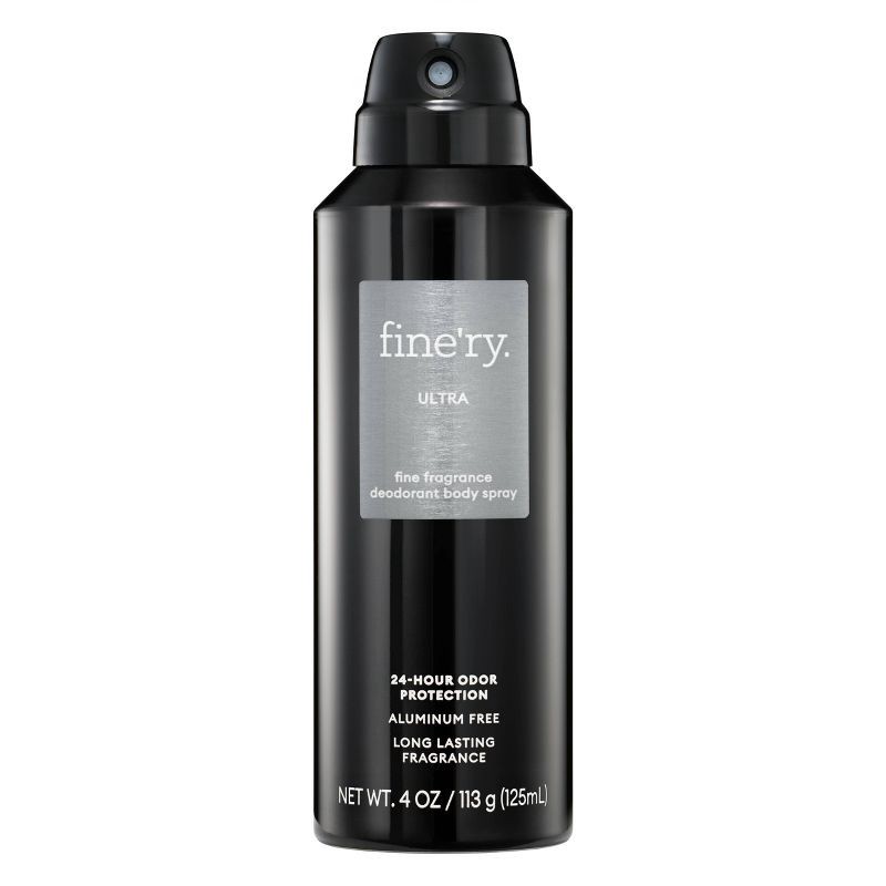 slide 1 of 5, fine'ry. Men's Deodorant Spray - Ultra - 4oz, 4 oz