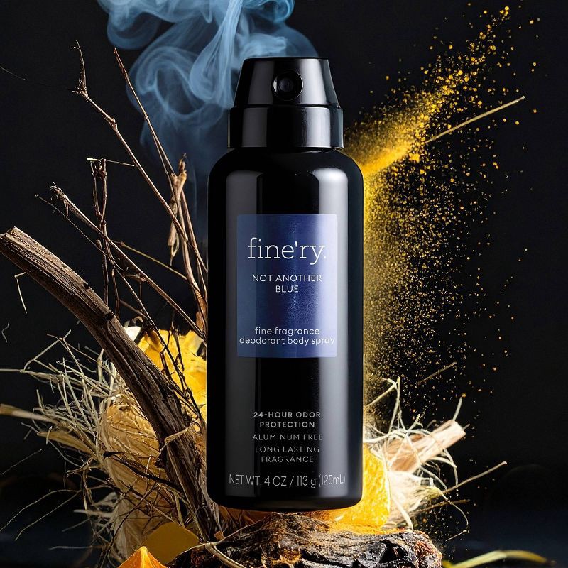 slide 2 of 4, fine'ry. Men's Deodorant Spray - Not Another Blue - 4oz, 4 oz