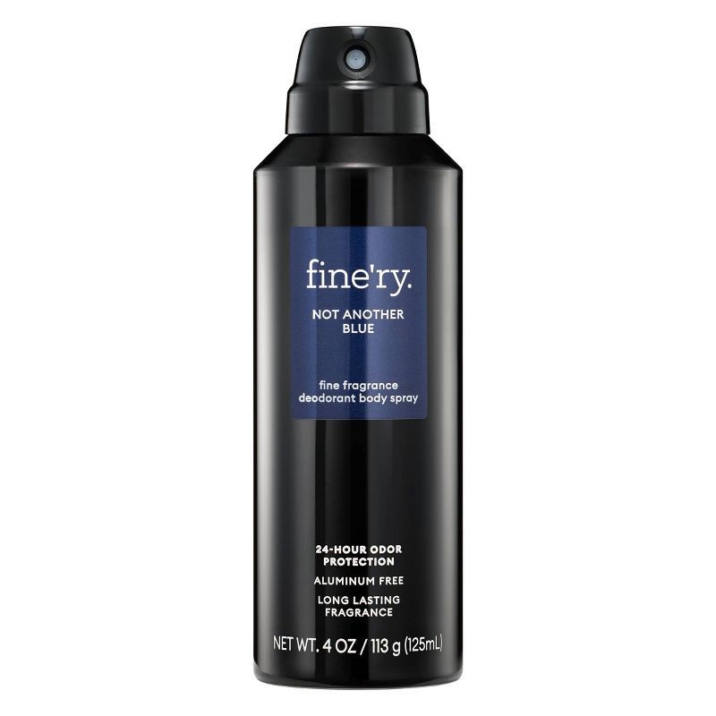 slide 1 of 4, fine'ry. Men's Deodorant Spray - Not Another Blue - 4oz, 4 oz