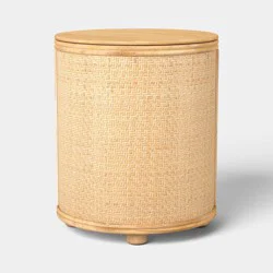 Woven Storage Side Table with Removable Top and Rattan Weave Natural - Threshold™