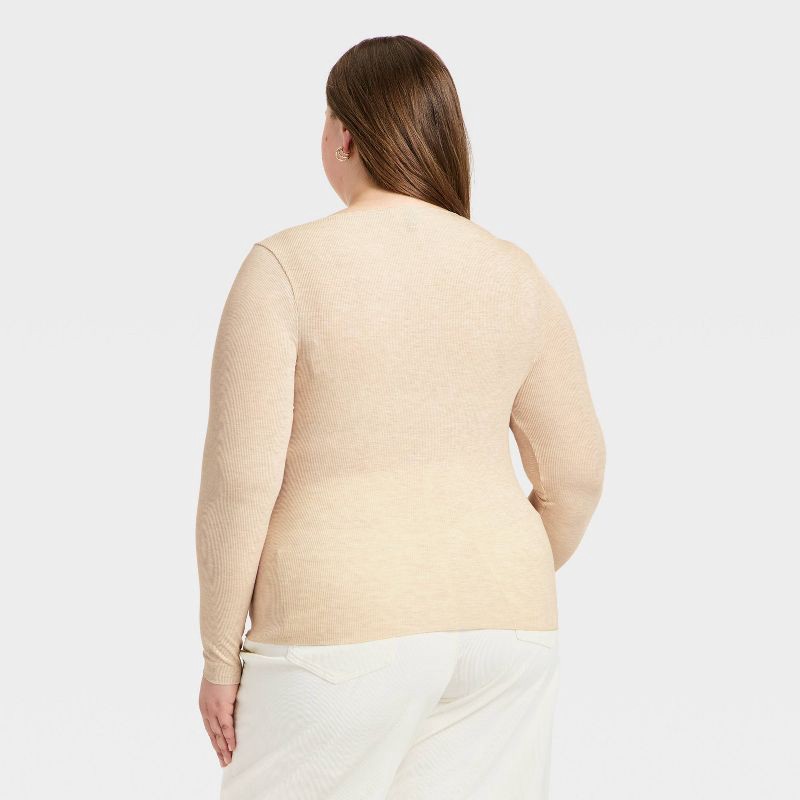 slide 2 of 3, Women's Long Sleeve Blouse - Universal Thread™ Oatmeal XXL, 1 ct