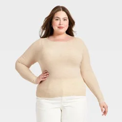 Women's Long Sleeve Blouse - Universal Thread™ Oatmeal XXL