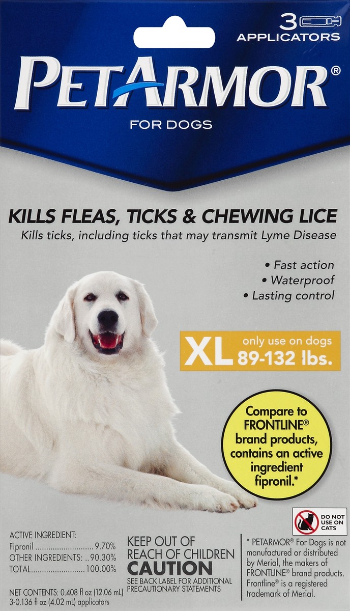 slide 4 of 4, PetArmor Flea & Tick Protection For Dogs 89 lbs and Up, 3 ct