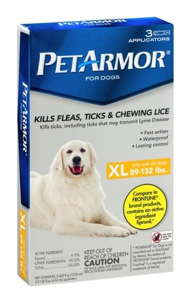 slide 1 of 4, PetArmor Flea & Tick Protection For Dogs 89 lbs and Up, 3 ct