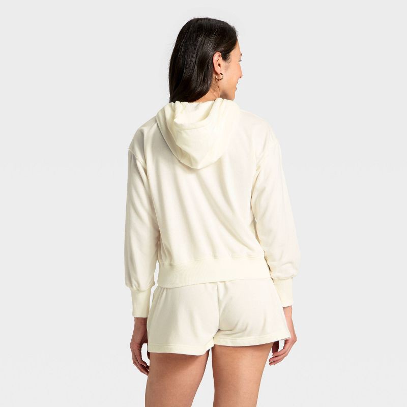 slide 2 of 3, Women's Hooded Sweatshirt - Universal Thread™ Cream XL, 1 ct