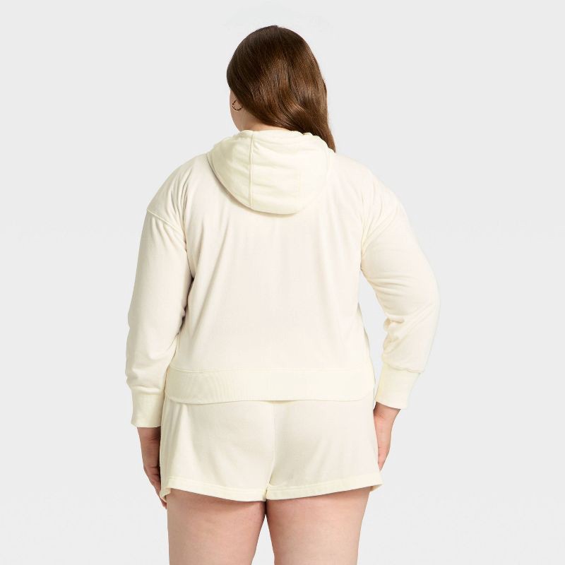 slide 2 of 3, Women's Hooded Sweatshirt - Universal Thread™ Cream XXL, 1 ct
