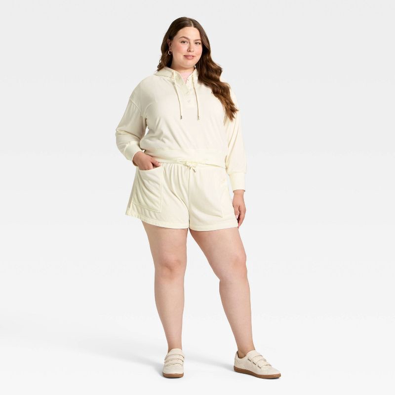 slide 3 of 3, Women's Hooded Sweatshirt - Universal Thread™ Cream XXL, 1 ct