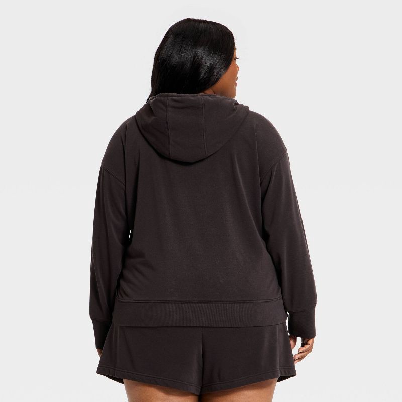 slide 2 of 3, Women's Hooded Sweatshirt - Universal Thread™ Black XXL, 1 ct