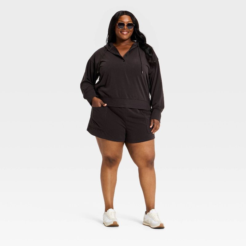 slide 3 of 3, Women's Hooded Sweatshirt - Universal Thread™ Black XXL, 1 ct