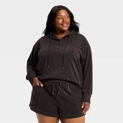 Women's Hooded Sweatshirt - Universal Thread™ Black XXL