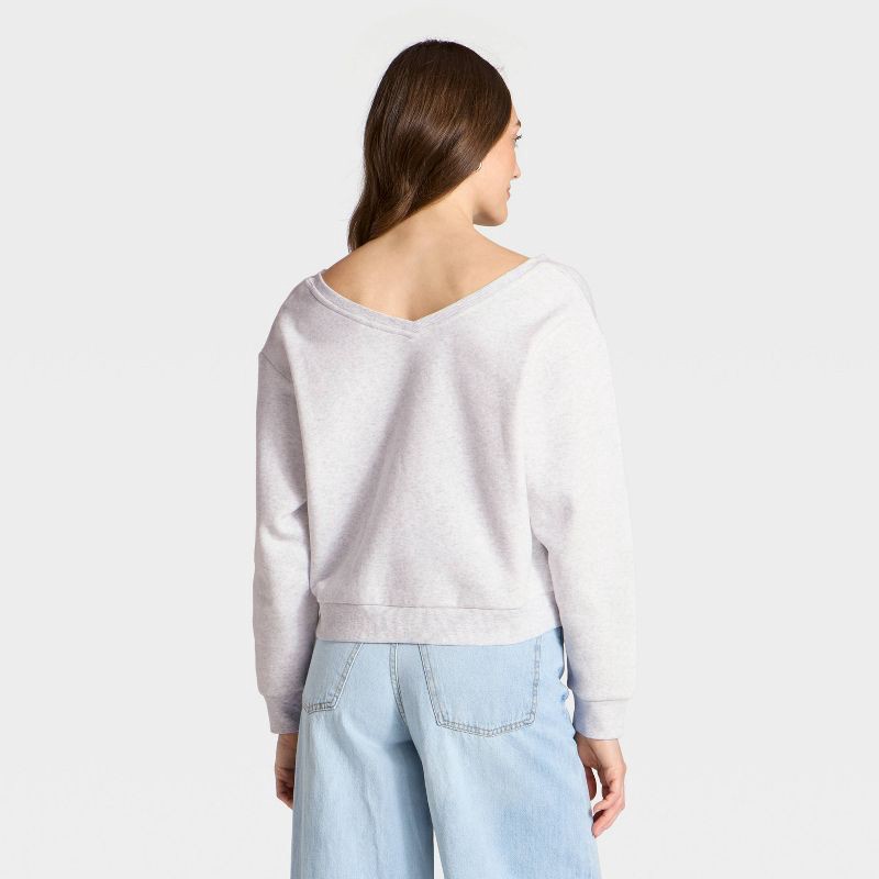 slide 2 of 3, Women's Sweatshirt - Universal Thread™ Light Heather Gray L, 1 ct