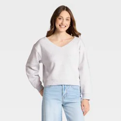 Women's Sweatshirt - Universal Thread™ Light Heather Gray L