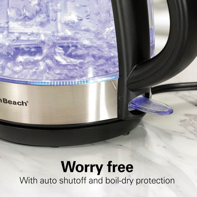 slide 2 of 9, Hamilton Beach 1.2L Glass Kettle, 1.2 liter