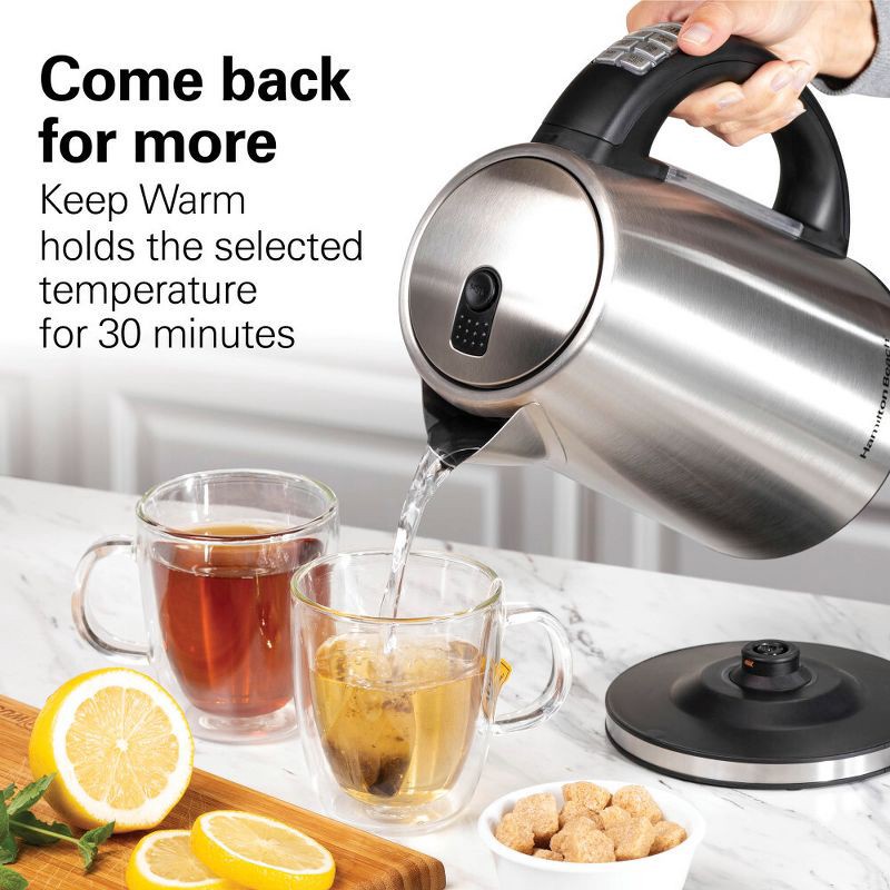 slide 4 of 9, Hamilton Beach 1.7L Digital Kettle 41031, 1.7 liter