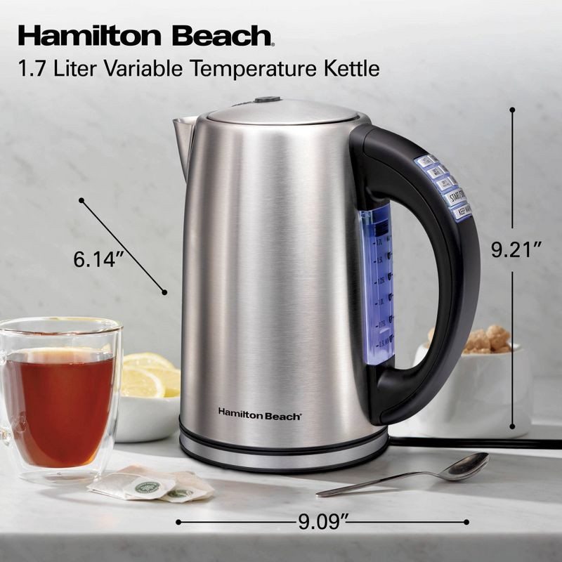 slide 8 of 9, Hamilton Beach 1.7L Digital Kettle 41031, 1.7 liter