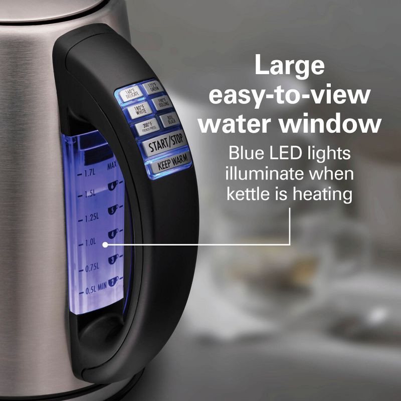 slide 7 of 9, Hamilton Beach 1.7L Digital Kettle 41031, 1.7 liter
