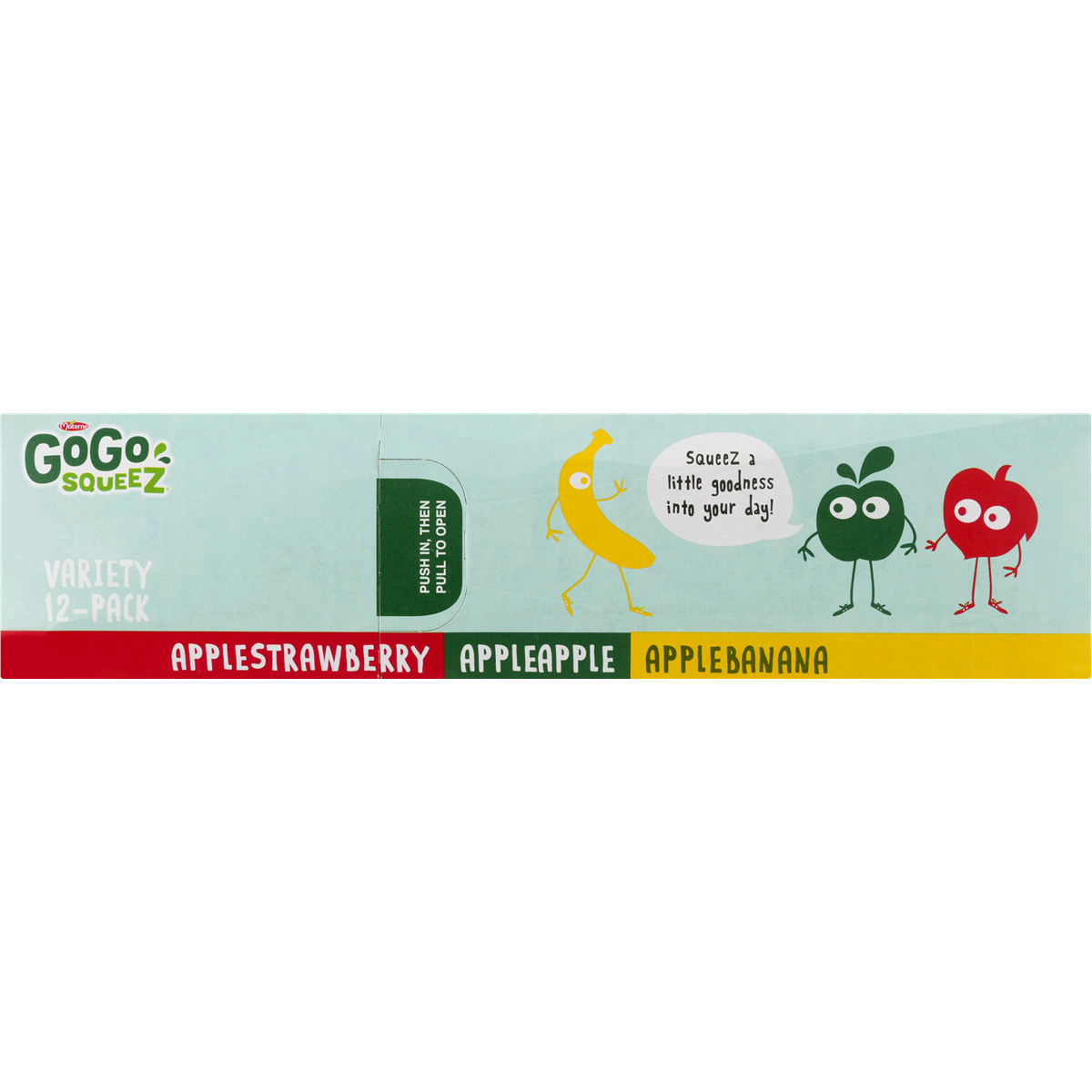 slide 7 of 7, GoGo squeeZ Apple, Banana & Strawberry Applesauce On The Go Variety Pack, 12 ct; 3.2 oz