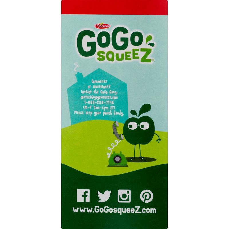 slide 4 of 7, GoGo squeeZ Applesauce and Fruit Puree Apple Apple, Apple Strawberry, Apple Banana Snack Pouches, 12 ct