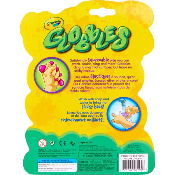 slide 5 of 5, Crayola Globble Squish Toys, Assorted Colors, Set Of 6 Toys, 1 ct