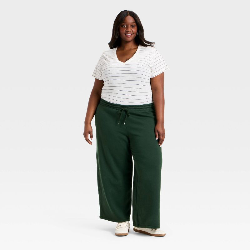 slide 3 of 3, Women's Mid-Rise Straight Leg Pull-On Pants - Universal Thread™ Dark Green XXL, 1 ct