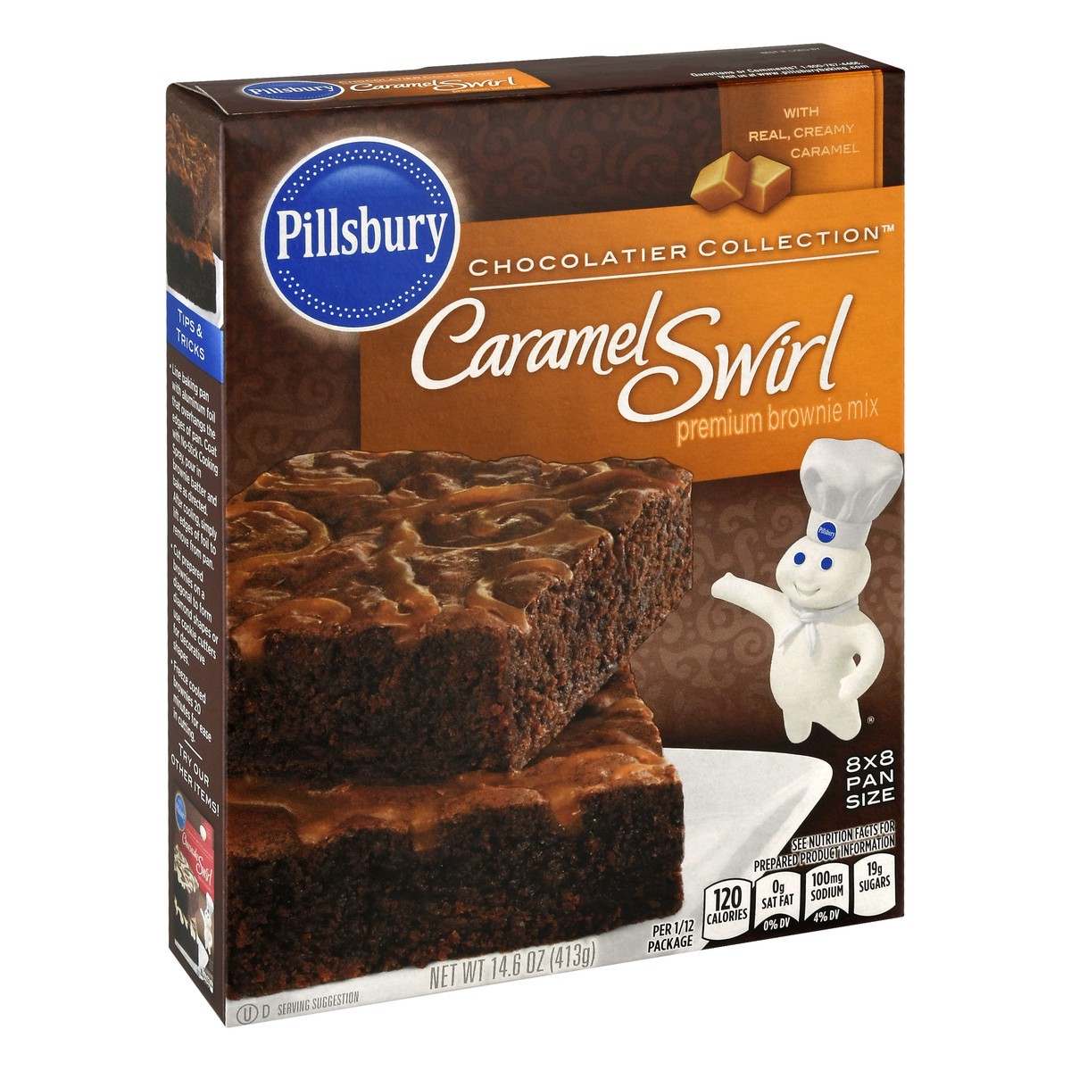 slide 2 of 9, Pillsbury Caramel Swirl Brownie Mix, 14.6 oz