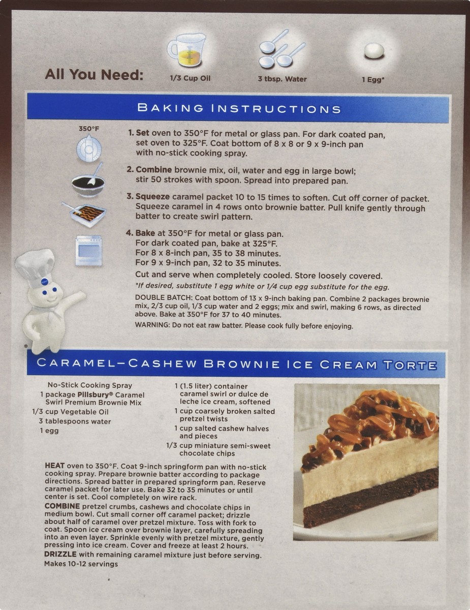 slide 5 of 9, Pillsbury Caramel Swirl Brownie Mix, 14.6 oz